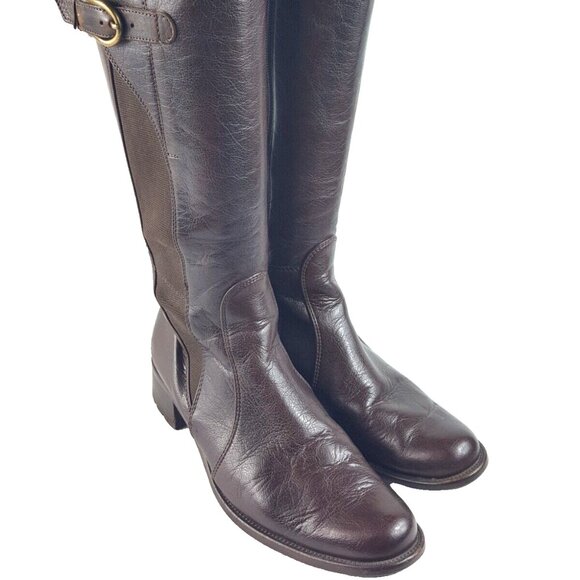 Paul Green Women's Y2K Knee High Boots Brown Leather Size 3.5UK-US 6.5 - Picture 5 of 10